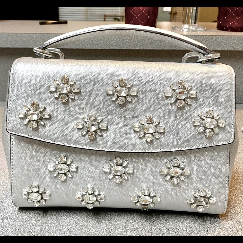Pre owned Michael Kors Silver Handbag with Small Crystals